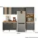 Cozinha Modulada Nicioli Intenza Nubia 4 Peças em MDP 270 cm - Freijó e Chumbo