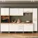 Cozinha Modulada Nicioli Intenza Carolina 6 Peças em MDP 310 cm - Freijó e Off White