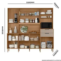 Kit Cozinha Nicioli Iúna Ipê e Fendi 349.1