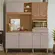 Kit Cozinha Compacta Nicioli Yara 7 Portas e 1 Gaveta 160 cm - Ipê e Fendy