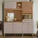 Kit Cozinha Compacta Nicioli Yara 7 Portas e 1 Gaveta 160 cm - Ipê e Fendy