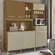 Kit Cozinha Compacta Nicioli Salsa 6 Portas e 2 Gavetas 180 cm - Ipê e Fendi