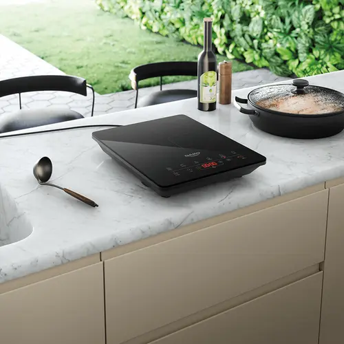 Cooktop Dako 1 Boca por Indução Portátil Vitrocerâmico Touch 127V Preto