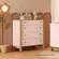 Cômoda Qmovi Flora 4 Gavetas Rosa