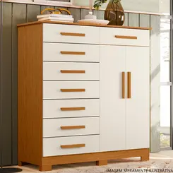 COMODA ALBATROZ VERONA CIN/OFF WHT 2P 8G