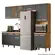 Cozinha Modulada com Balcão Nicioli Fit em MDP 261 cm - Freijó e Chumbo