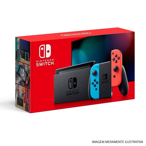 Nintendo Switch - Azul Neón/Vermelho Neón - Switch Sports + Cinta de perna  + 3 Meses Online