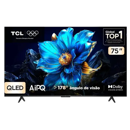 Smart TV TCL 75" QLED 4K UHD Google TV 75P7K