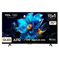 Smart TV TCL 75" QLED 4K UHD Google TV 75P7K