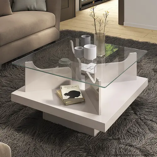 MESA ARTELY CENTRO CLEAR OFF WHT 4582