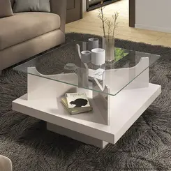 MESA ARTELY CENTRO CLEAR OFF WHT 4582
