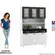 Cozinha Compacta Telasul Star New 6 Portas e 3 Gavetas 120 cm Branco e Preto