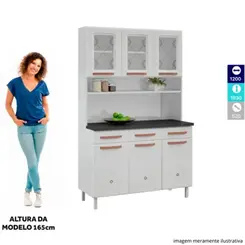Cozinha Compacta Telasul Mirage New 6 Portas e 2 Gavetas Branca