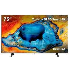 Smart TV Toshiba 75" DLED 4K UHD VIDAA 75C350RS