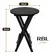 Mesa Bistrô Redonda Vcarmo 59cm Tampo Pinus Preta