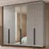 Guarda Roupa Casamia Newton 6 Portas Cinza Claro