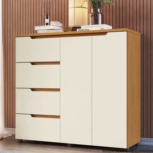 COMODA CASAMIA LINEA NAT CHAM 2P 4G 0004