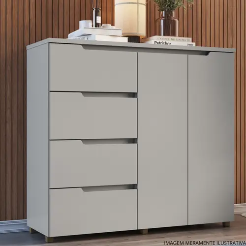COMODA CASAMIA LINEA CINZA 2P 4G 0002