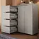 Cômoda Casamia Linea 2 Portas e 4 Gavetas Cinza