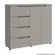 Cômoda Casamia Linea 2 Portas e 4 Gavetas Cinza