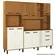Armário de Cozinha Casamia Sole 10 Portas e 2 Gavetas 210 cm - Nature e Champanhe