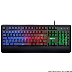 TECLADO GAMER WARRIOR MEMBRAN RGB TC315