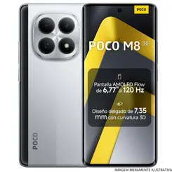 CEL XIAOMI POCO M8 5G 256GB PRATA IMP