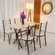Conjunto Mesa Teixeira Paraty 1,20 x 0,75m com 4 Cadeiras Base Cabo Frio