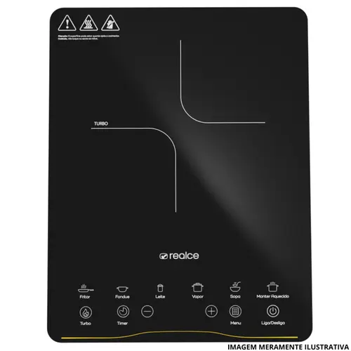 FOGAO COOKTOP REALCE PORTATIL 1Q PTO