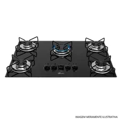 COOKTOP FISCHER FT LN GÁS 5Q 127V BIVOLT