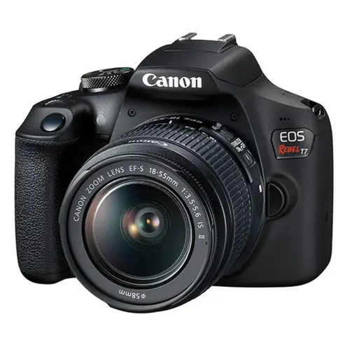 Câmera DSLR Canon EOS Rebel T7 24.1MP com Lente EF-S 18-55mm IS II Wi-Fi