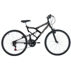 Bicicleta Free Action FA240 Aro 26 Full Suspension 18 Marchas Preto Brilho