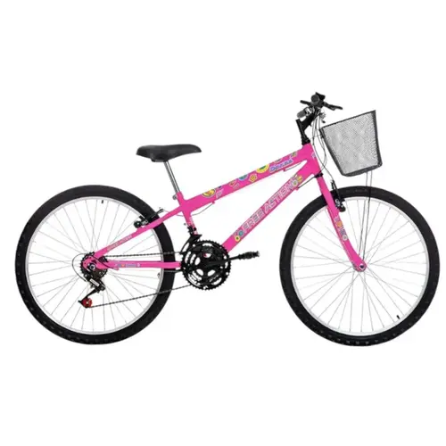 Bicicleta Aro 24 Free Action Donna 18V V-Brake Rosa Chicle