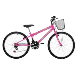 Bicicleta Aro 24 Free Action Donna 18V V-Brake Rosa Chicle