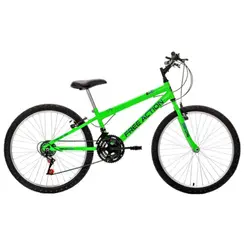 Bicicleta Aro 24 Free Action Eden 18V V-Brake Verde