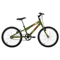 Bicicleta Aro 20 Free Action Joy MTB 1V V-Brake Verde Militar