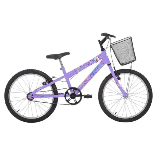 Bicicleta Aro 20 Free Action Kiss MTB 1V V-Brake Lilás