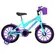 Bicicleta Aro 16 Free Action Kiss MTB 1V V-Brake Verde Tiffany