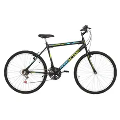 Bicicleta Aro 26 Free Action Eden 18V V-Brake Preta