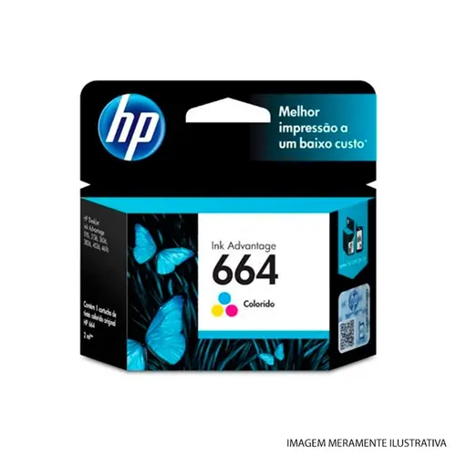 CARTUCHO HP 664 STD F6V28AB COLORIDO