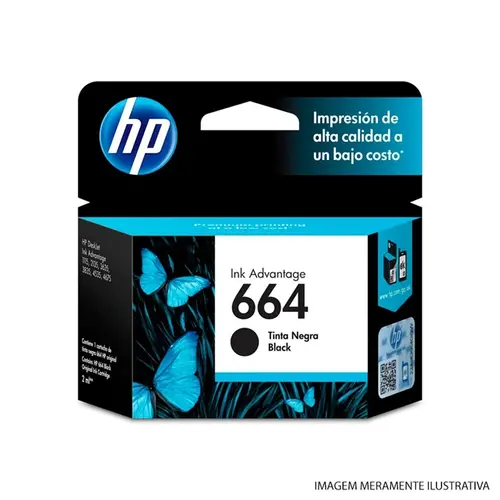 CARTUCHO HP 664 STD F6V29AB PRETO
