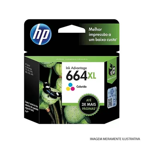 CARTUCHO HP 664 XL F6V30AB COLORIDO