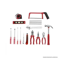 KIT FERRAMENTAS MANUAIS 18PÇS HO218