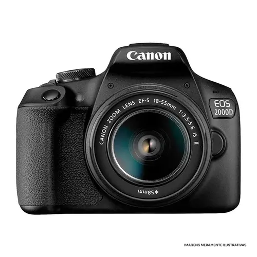 Câmera DSLR Canon EOS 2000D 24,1MP Full HD Wi-Fi Preta