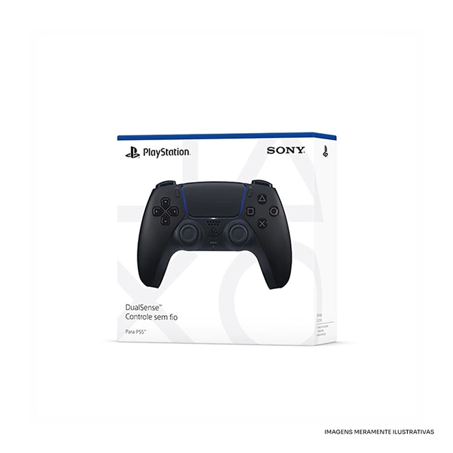 Controle PS5 Dualsense Midnight Black, Gatilhos Adaptáveis