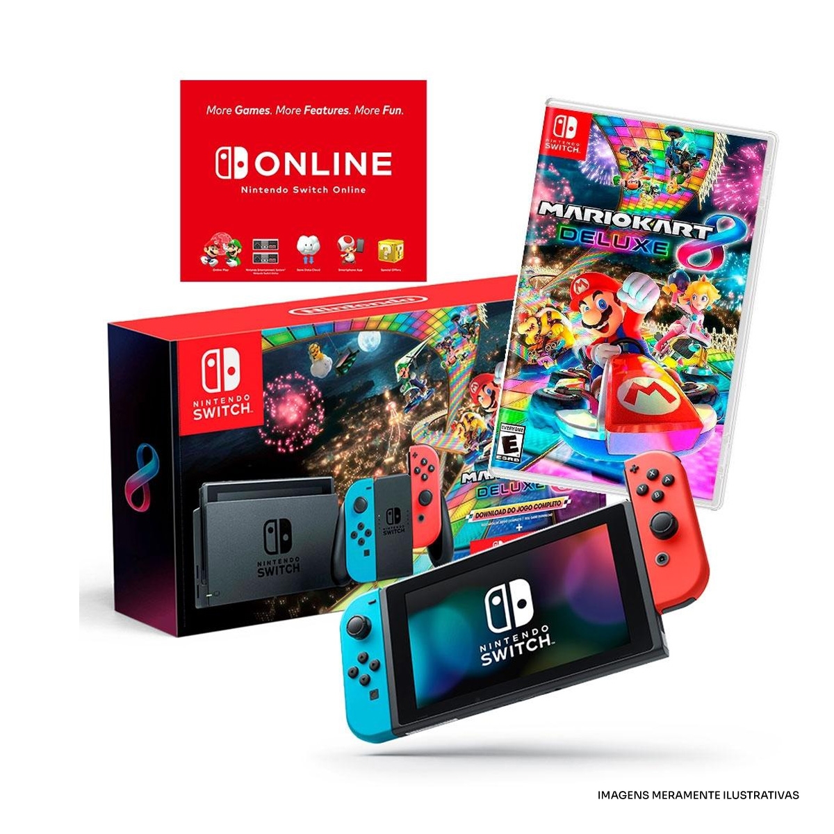 Console Nintendo Switch Vermelho e Azul - Casa & Vídeo