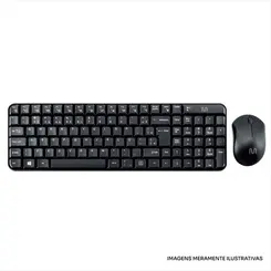 TECLADO E MOUSE S/FIO MLASER PRETO TC183