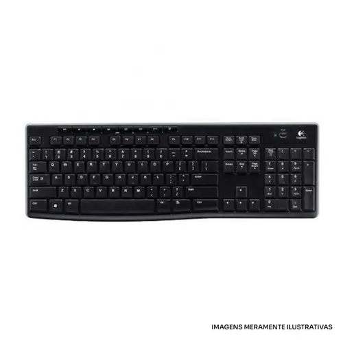 TECLADO S/FIO LOGITECH ABNT2 K270 PRETO