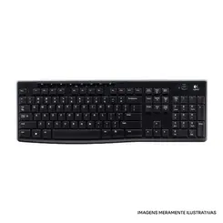 TECLADO S/FIO LOGITECH ABNT2 K270 PRETO