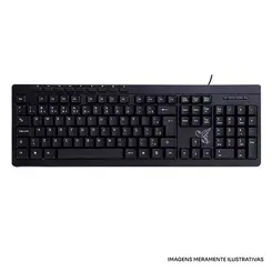 TECLADO MULTIMIDA SK-2030 C/ FIO PRETO